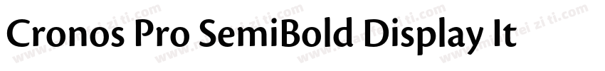 Cronos Pro SemiBold Display Italic字体转换